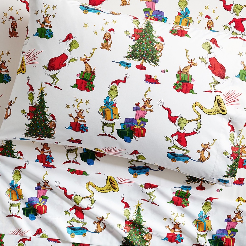 Pottery Barn Kids Dr. Seuss’s The Grinch & Max Organic Standard Pillowcase 🎄🎁